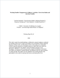 WP n. 62 ITALY-USA Activities